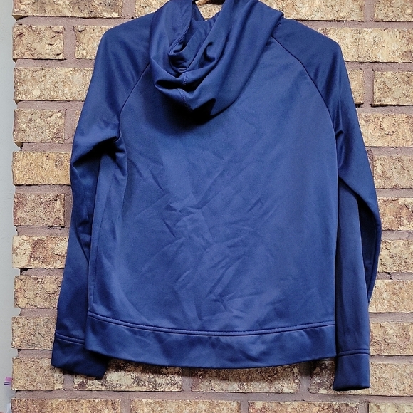 Nike Dri-FIT Navy Hoodie With High Viz Orange Logo SIZE XL - Picture 6 of 6